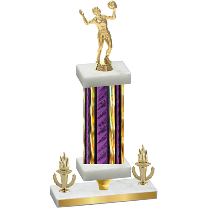 Premium Single Purple Glacier Victory Volleyball Trophy