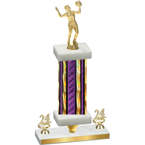 Premium Single Purple Glacier Year Volleyball Trophy