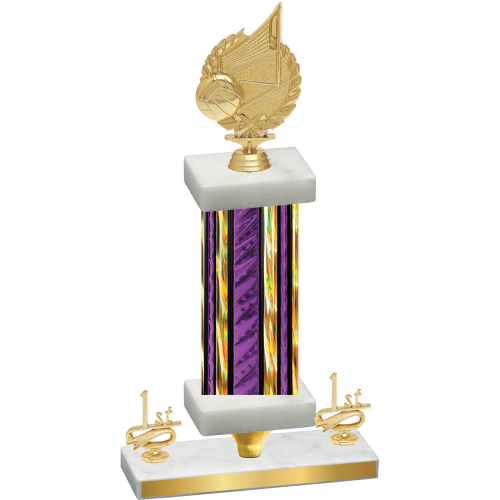 Premium Single Purple Glacier First Place Volleyball Trophy