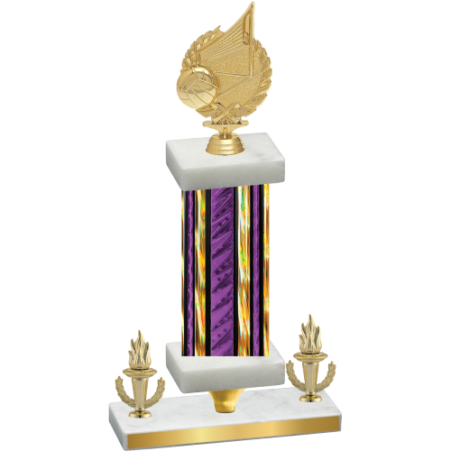 Premium Single Purple Glacier Victory Volleyball Trophy