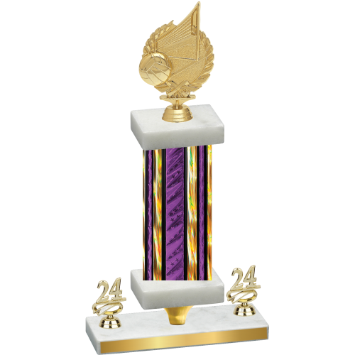 Premium Single Purple Glacier Year Volleyball Trophy