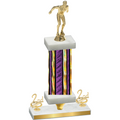 Premium Single Purple Glacier Second Place Swimming Trophy