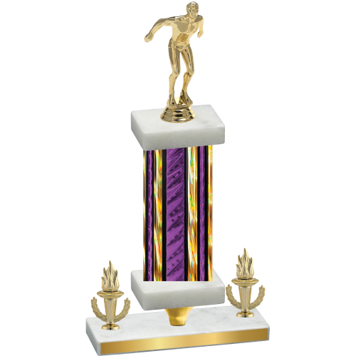 Premium Single Purple Glacier Victory Swimming Trophy