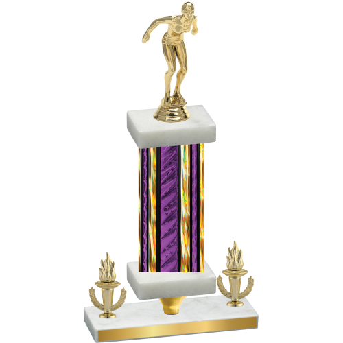 Premium Single Purple Glacier Victory Tennis Trophy