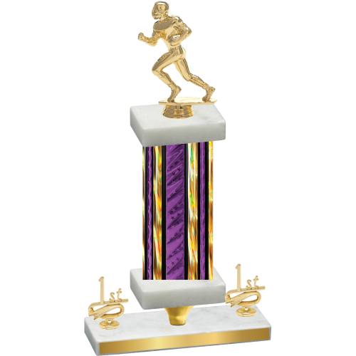 Premium Single Purple Glacier First Place Football Trophy