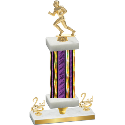 Premium Single Purple Glacier Second Place Football Trophy