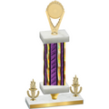 Premium Single Purple Glacier Victory Insert Trophy
