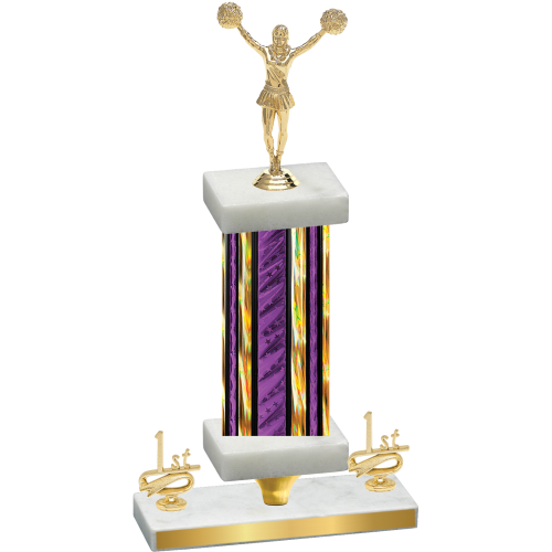 Premium Single Purple Glacier First Place Cheerleading Trophy