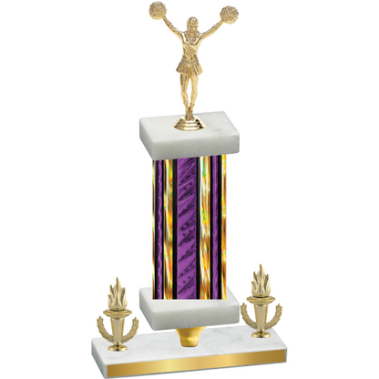 Premium Single Purple Glacier Victory Cheerleading Trophy