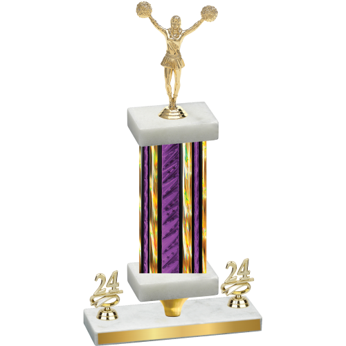 Premium Single Purple Glacier Year Cheerleading Trophy