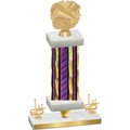 Premium Single Purple Glacier First Place Cheerleading Trophy