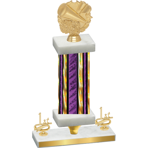 Premium Single Purple Glacier First Place Cheerleading Trophy