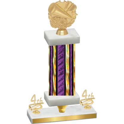 Premium Single Purple Glacier Fourth Place Cheerleading Trophy