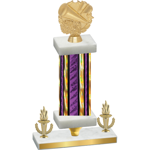 Premium Single Purple Glacier Victory Cheerleading Trophy