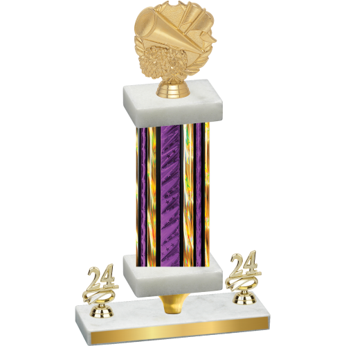 Premium Single Purple Glacier Year Cheerleading Trophy