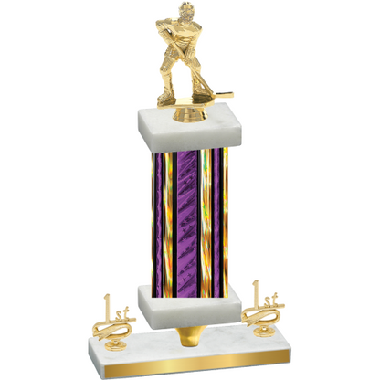 Premium Single Purple Glacier First Place Hockey Trophy