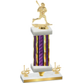 Premium Single Purple Glacier First Place Lacrosse Trophy