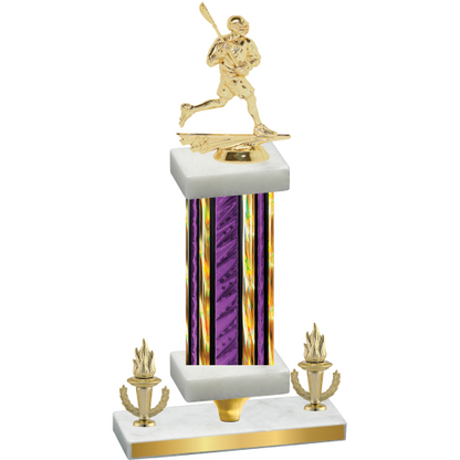 Premium Single Purple Glacier Victory Lacrosse Trophy