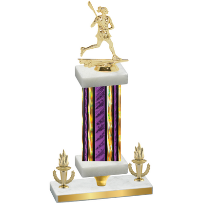 Premium Single Purple Glacier Victory Lacrosse Trophy