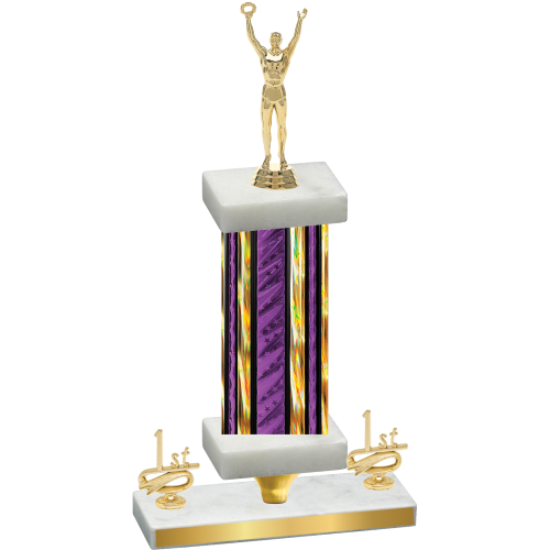 Premium Single Purple Glacier First Place Victory Trophy