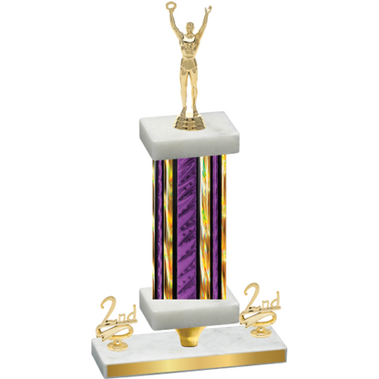 Premium Single Purple Glacier Second Place Victory Trophy