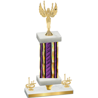 Premium Single Purple Glacier First Place Victory Trophy