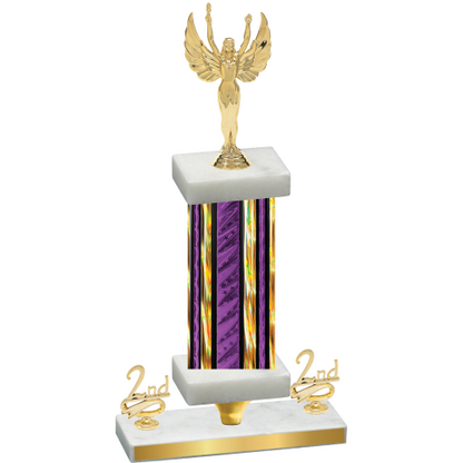 Premium Single Purple Glacier Second Place Victory Trophy