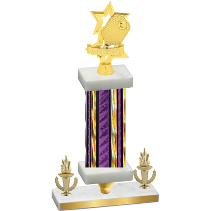 Premium Single Purple Glacier Victory Pickleball Trophy