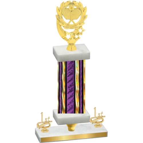 Premium Single Purple Glacier First Place Pickleball Trophy