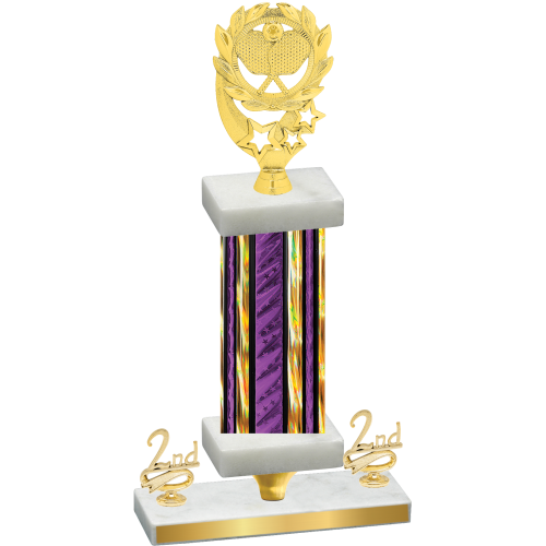 Premium Single Purple Glacier Second Place Pickleball Trophy