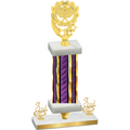 Premium Single Purple Glacier Third Place Pickleball Trophy