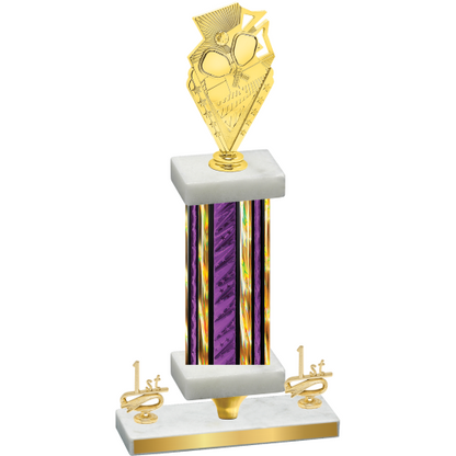 Premium Single Purple Glacier First Place Pickleball Trophy