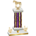 Premium Single Purple Glacier Third Place Horses Trophy