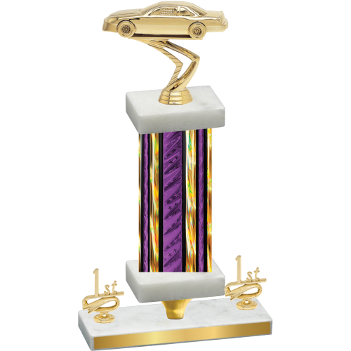 Premium Single Purple Glacier First Place Cars Trophy