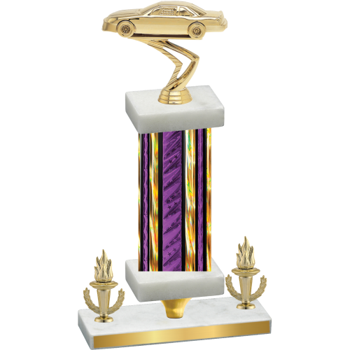 Premium Single Purple Glacier Victory Cars Trophy