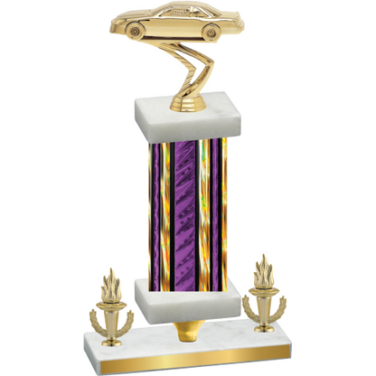 Premium Single Purple Glacier Victory Cars Trophy