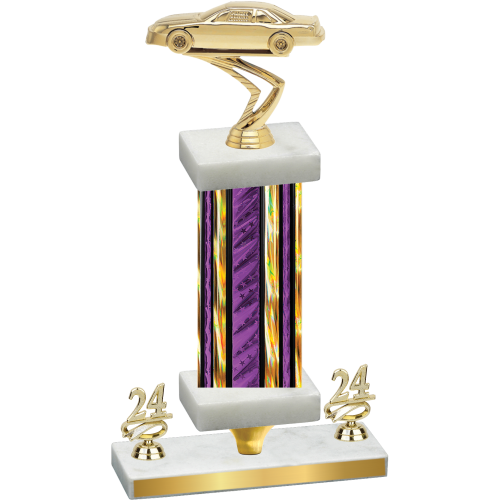 Premium Single Purple Glacier Year Cars Trophy