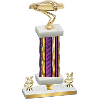 Premium Single Purple Glacier Year Cars Trophy