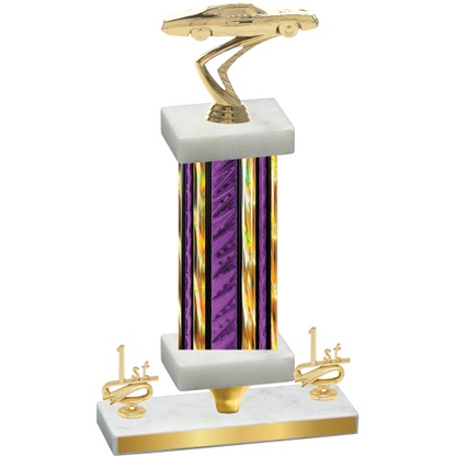 Premium Single Purple Glacier First Place Cars Trophy