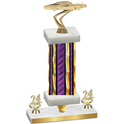 Premium Single Purple Glacier Year Cars Trophy