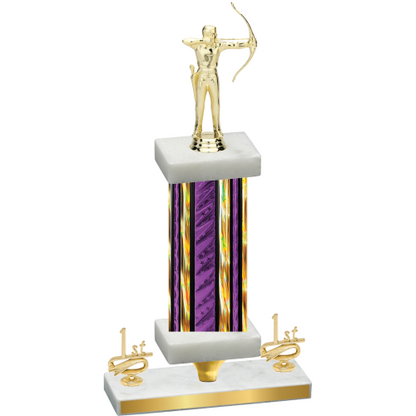 Premium Single Purple Glacier First Place Archery Trophy