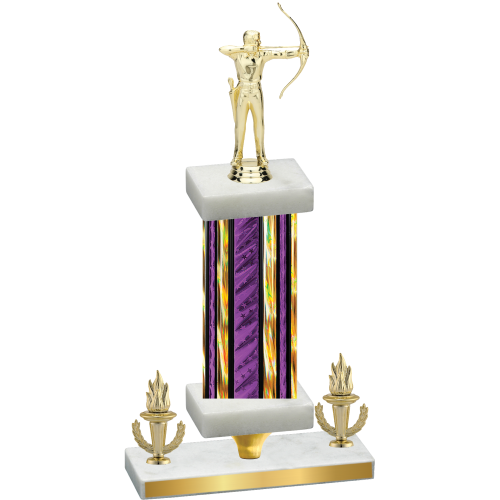 Premium Single Purple Glacier Victory Archery Trophy