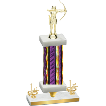 Premium Single Purple Glacier First Place Archery Trophy