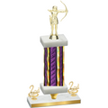 Premium Single Purple Glacier Second Place Archery Trophy