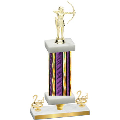 Premium Single Purple Glacier Second Place Archery Trophy