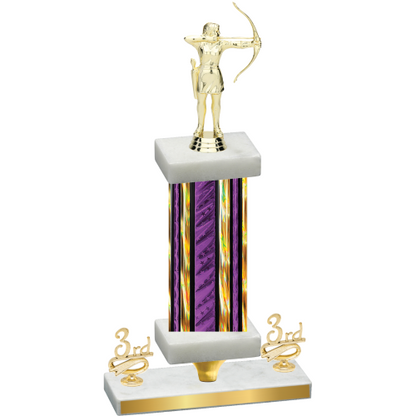 Premium Single Purple Glacier Third Place Archery Trophy