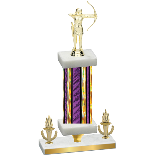 Premium Single Purple Glacier Victory Archery Trophy