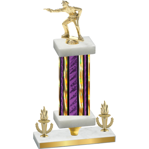 Premium Single Purple Glacier Victory Shooter Trophy