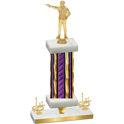 Premium Single Purple Glacier First Place Shooter Trophy