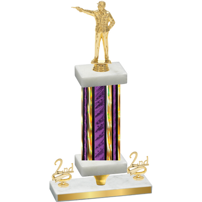 Premium Single Purple Glacier Second Place Shooter Trophy